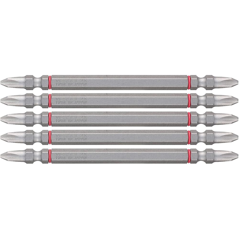 VESSEL (VESSEL) 40V Compatible Problem Solver Bits, Double Headed Bits, +2 X 110, Set of 5, DC5P2110