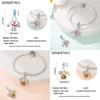 Süßes Kupfer Zirkuskleid Blumen Plüsch Junggesellenhut Bärenanhänger Perlen 3mm DIY Schmuck