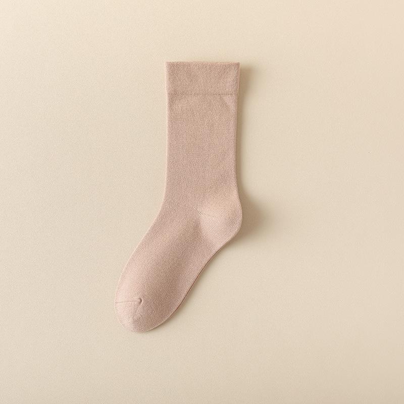 

Female Autumn and Winter Thin Wool Warm Cotton Boneless Sleep Month High Tube Pile Socks 1 pair