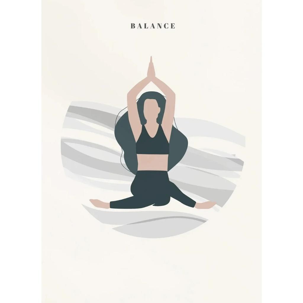Yoga Liebhaber Posen Verschiedene Professionelle Bewegungen Kaffee Katze Poster Druck Wandkunst Bilder Leinwand Malerei Zimmer Heimdekor