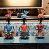 Rajasthani Musiker Schauobjekt Set mit 3 Stammesmusikern Eisenstatue Tischdeko Artikel für Wohnzimmer, Zuhause, Büro, Geschenke