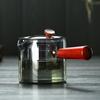 550ml postranní držadlo Konvička Skleněná konvice Dřevěná rukojeť Jedna konvička Filtrace Čaj Puer Varná konvice Skleněná konvice odolná proti ohni