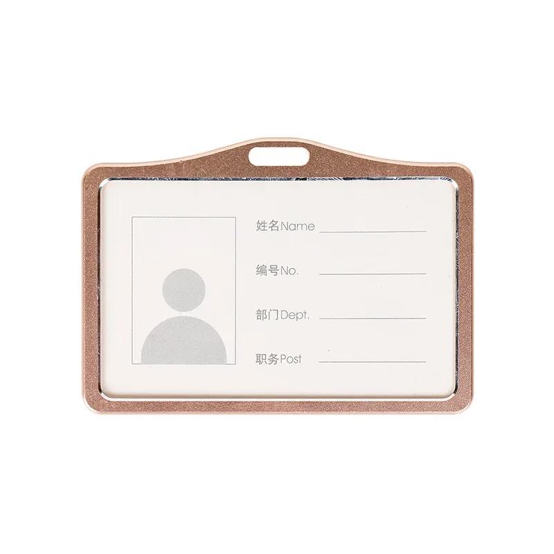 Credit ID Card Badge Bags Bank Business Work Card Holder with ABS Retractable Badge Reel Aluminum Alloy Credit Card Cover Case