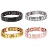 Unisex Magnetic Health Bracelet Health Bracelet Black Titanium Steel Power Therapy Weight Loss Fat Burning
