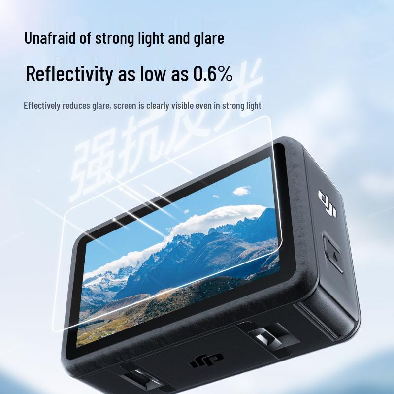 Anti-Reflective Tempered AR Film for DJI Action 5 Pro/Action 4/3 Cameras