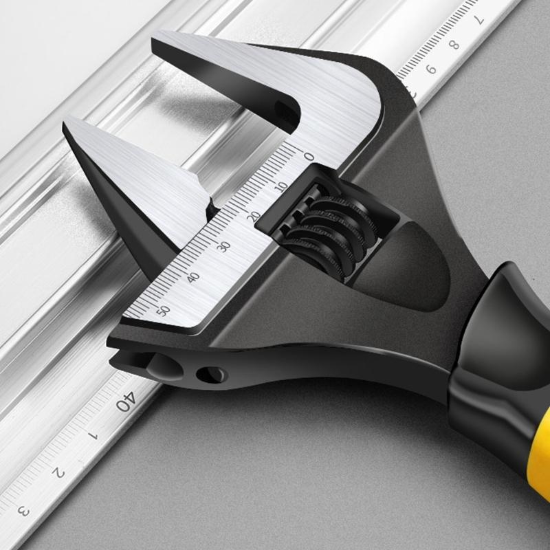 Large Jaw Adjustable Wrenches Stainless Steel Spanner for Various Nut Size High Torque and Grip Alloy Steel Construction