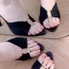 Sandali estivi eleganti a punta con tacco alto, anno, open-toe, fibbia in metallo, stile sexy