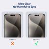 ENKAY HAT PRINCE 5Pcs For iPhone 15 Pro Anti-Spy Phone Film Silk Printing Black Edge