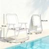 Versatile Leisure Chair, Foldable Outdoor Chair with High Backrest and Armrests, Lightweight Folding Chair (only with 4pcs chairs)