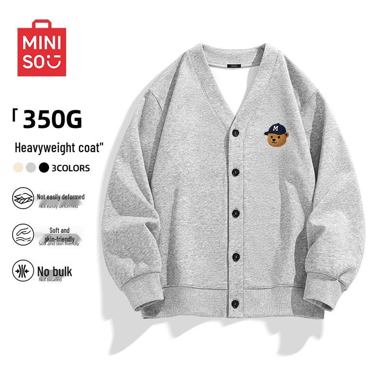 MINISO Unisex V-Neck Cardigan Sweatshirt