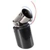 Silenziatore Scarico Auto LED Blu Rosso Luminoso Fibra di Carbonio Terminale di Scarico Auto Silenziatore Tubo di Scarico Auto Robusto Sostituzione