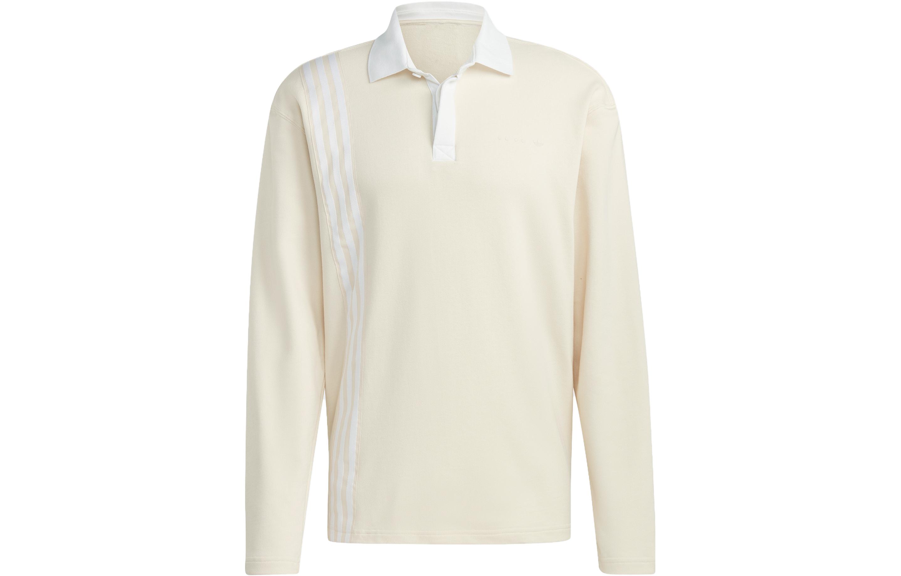 Adidas Polo Shirts Men s Ecru Polo Collar Moderate Other IC8384 S