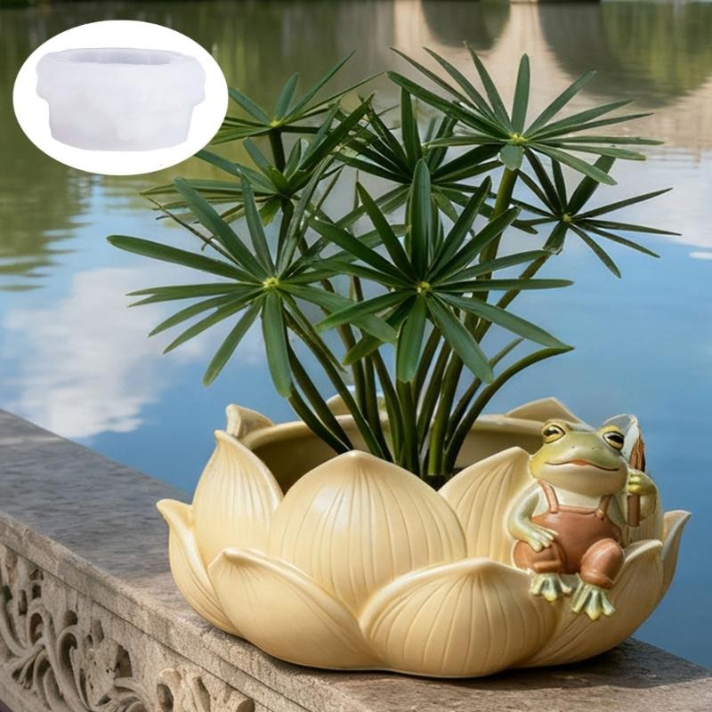 Creative Flower Silicone Mold for Handmade Flower Pot Jewelry Holder and Candle Stand Planter Mould