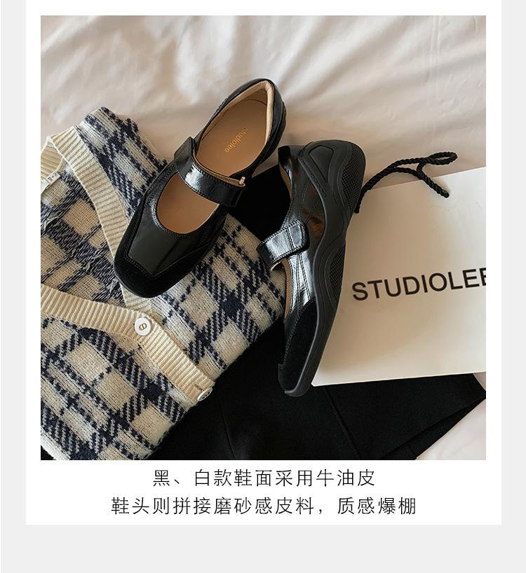 

Su Yinyin s high heels of the same style focus on comfort~ Velcro inner heightening function Mary Jane casual shoes women s single shoes 40 чёрный
