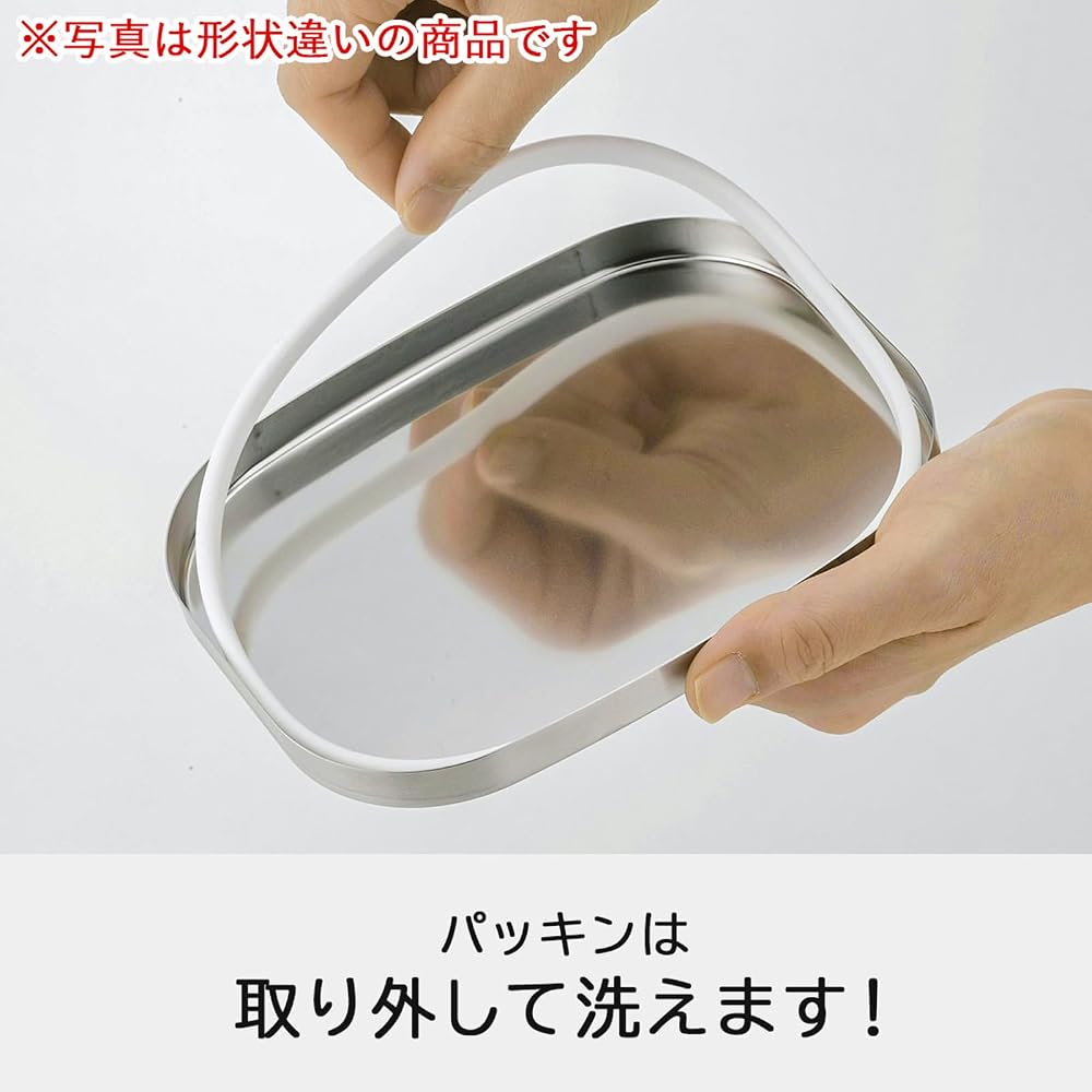 Shimomura Kikaku TSUBAME Bento Box, Round, Medium Size, 500ml, Stainless Steel, Dishwasher Safe,