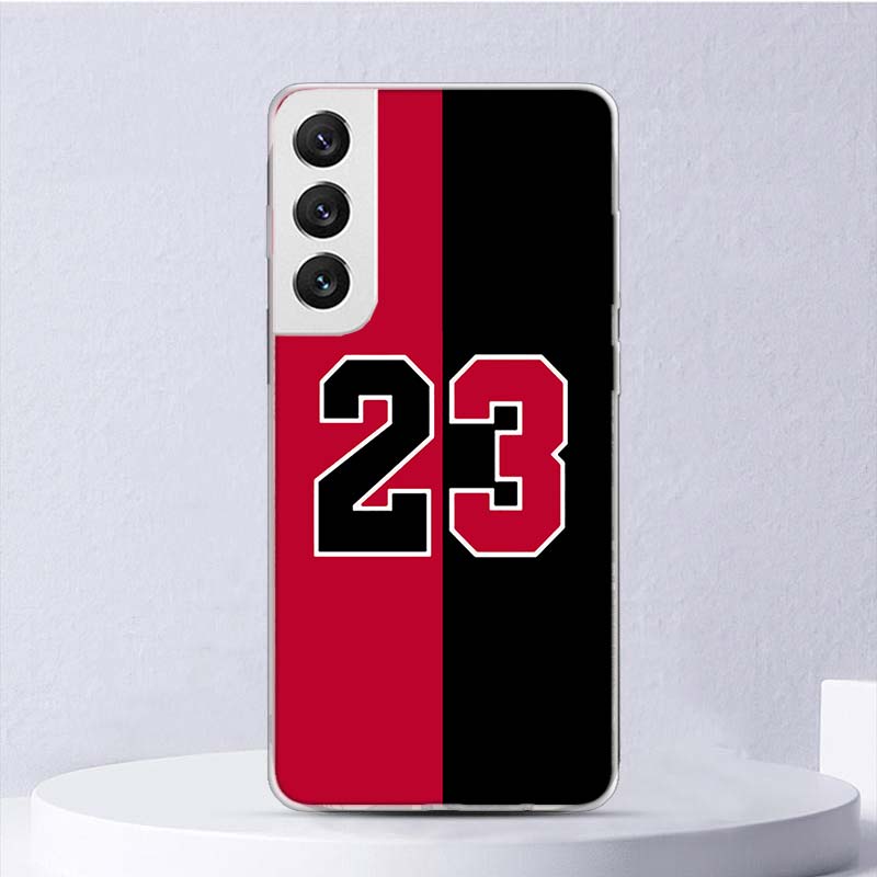 Basketball 23 24 Number Soft Case For Samsung Galaxy S22 S21 Ultra S20 FE S10 Plus Phone Cover S9 S8 + S10E S7 Edge S6 Funda Coq