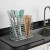 Stainless Steel Dish Rack Rustproof Stainless Steel Dish Drainer Kitchen Utensil Holder Easy to Clean Household Storage Non-Slip