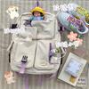Schoolbag Korean ins college style backpack, Japanese Harajuku vintage student schoolbag female versatile travel backpack lightweight