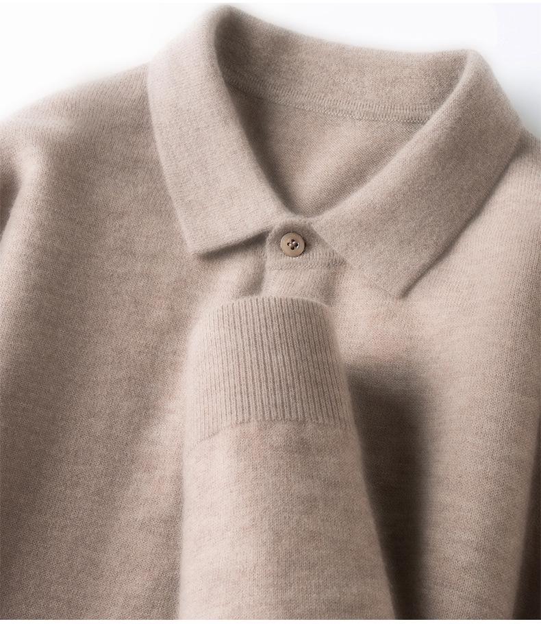 2025 Herren 100% Wolle Revers Pullover: Modische, Warme, Lässige Strickwaren für Herbst/Winter