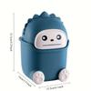 Little Monster Trash Can 12 Months Old Small Monster Trash Can Exquisite Craftsmanship Cute Shape with Lid for Bedroom Living Room Practical