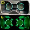 2Pcs Universal Car Decorative Cup Mat LED Luminous Car Dustproof Bottle Pads Car Anti Slip Coaster Auto Interior Accessories