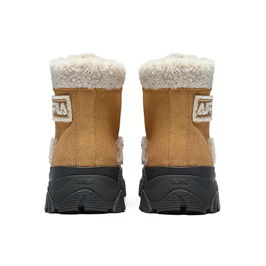 FILA Fleece Comfortable Thick Sole Short Snow Boots Women boots Mud-Yellow F12W144404FTF