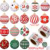 500pcs/Roll Round Window Display Sealing Sticker Decorative Gift Box Self-adhesive Stickers Christmas Decor
