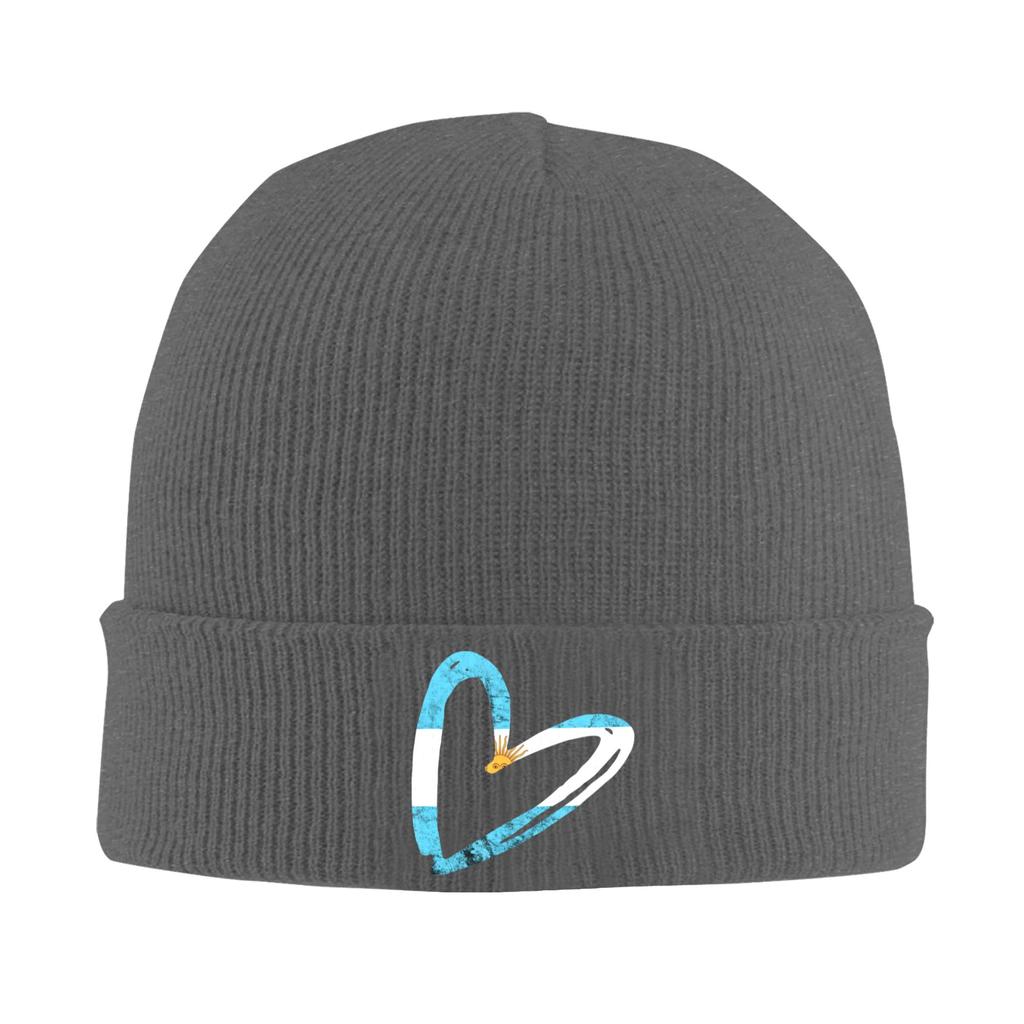 Argentinian Roots Heart Argentina Sun of May Knitted Hat Womens Unisexs Beanie Winter Hats  Hip Hop Cap
