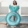 Baxia 110cm Mermaid Tail Inflatable Swim Ring Lifebuoy for Adults
