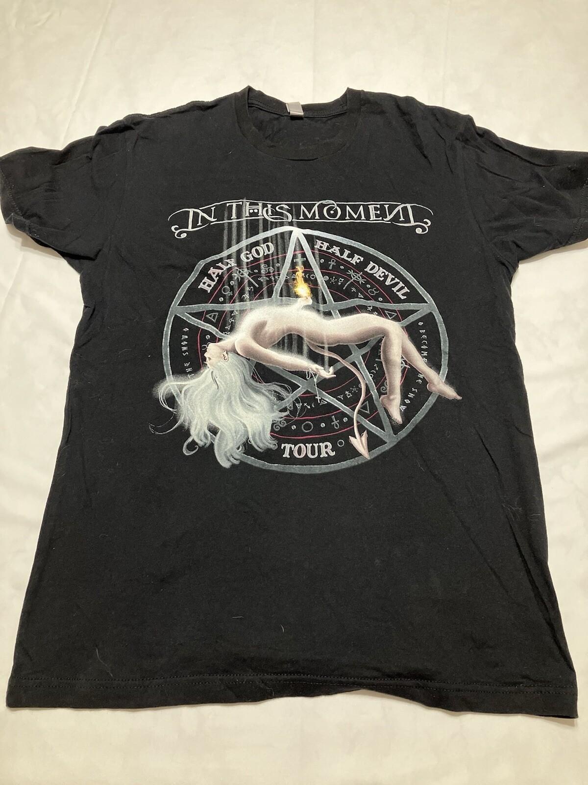 Vtg In this moment Hard Rock Band Tour Half Devil T Shirt NZ207 FREE SHIPPING S