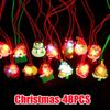 Halloween Light Up Pumpkin Necklace LED Glowing Christmas Pendant Mardi Gras Party Favor Gift for Kids Beaded Accessory