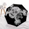 1pc Skull DayOfTheDead Automatic Open/close, Heavy-Duty Iron Frame & 8-Rib Structure, Compact Folding Umbrella for Women/Men, All-Season Travel, Hallo
