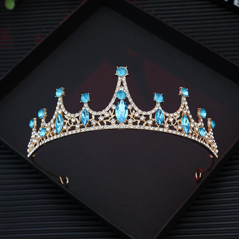 Children's Party Headwear Antique Ladies Headband Hair Accessories Crystal Queen Headband Baroque Retro Bridal Crown