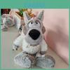 Cozy White And Beige Plush Wolf Stuffed Animal With Cute Lambskin Costume