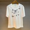2026 Koreanisches Lässiges Luxus-T-Shirt mit Stickerei, kurzärmelig