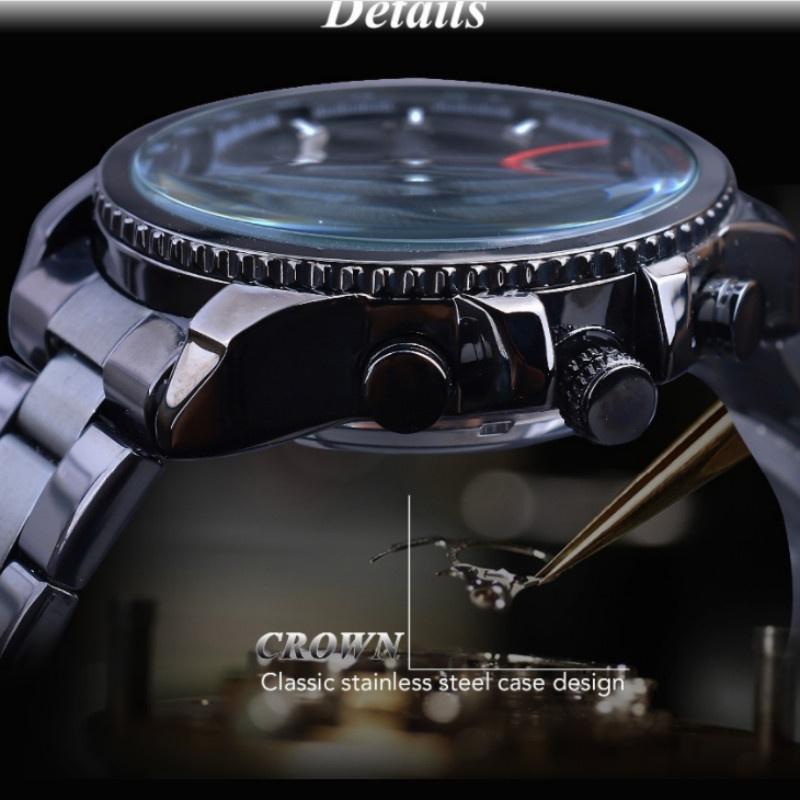 Forsining Drei Zifferblatt Kalender Edelstahl Männer Mechanische Automatische Armbanduhren Top Luxus Military Sport Männliche Uhr