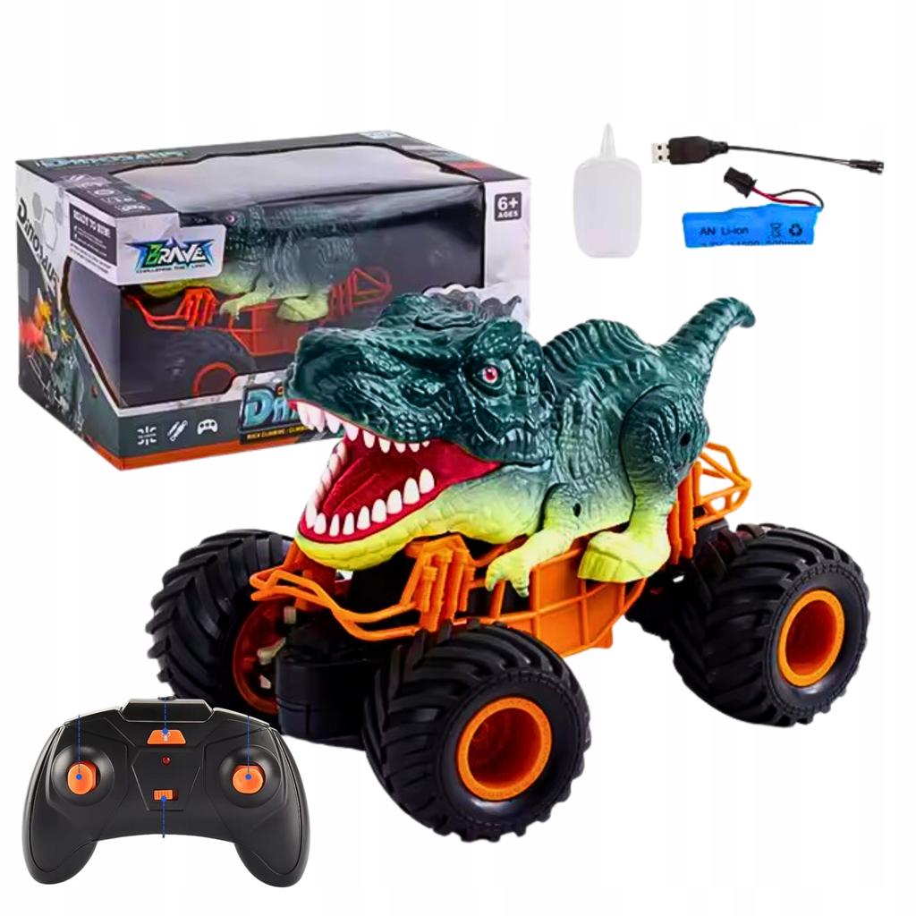 Samochód Dinozaur Na Pilot Sterowany T-Rex Efekty Wodne Led Off Road