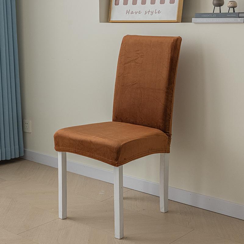 

Чехол на стул из бархата Silver Fox, эластичный, однотонный, цельный, для офиса, отеля, ресторана, домашнего офиса [45-65cm]