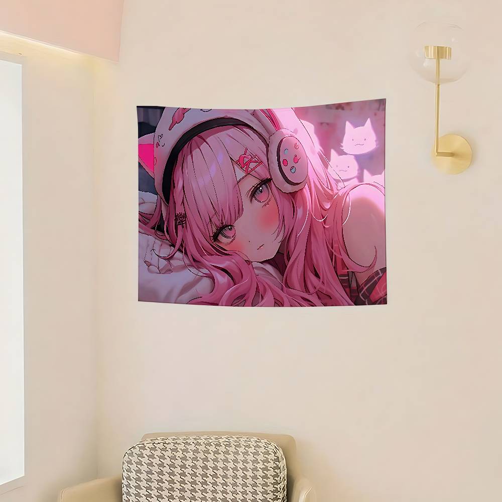 Gaming Anime Girls Flag Banners Garage Car Tapestry Flag Garage Outdoor Decor Bedroom
