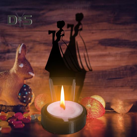 Halloween Horror Kerzenhalter Frauen Krähenschädel Kerze Schatten Caster Dekoration Votiv Teelicht Kerzenständer Kerzenständer Tischdekoration