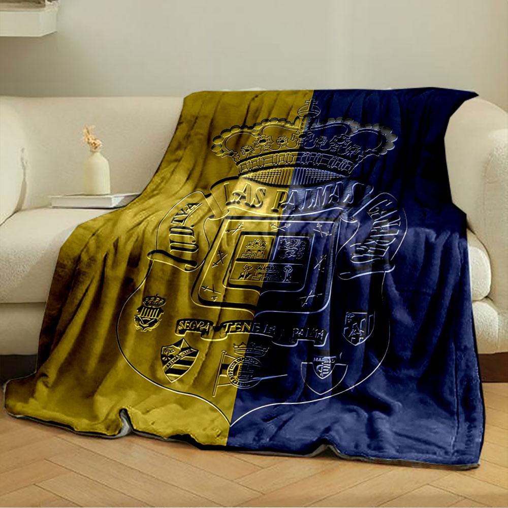 Las Palmas Yellow & Blue Crest for all seasons blanket lunch break throw gift