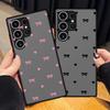 INS Korean Cute Love Heart Bow Funda Back Phone Cover Case for Samsung Galaxy S21 S24 Plus S26 S22 S20 FE Note 20 Ultra 10+ S23