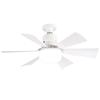 Six-Leaf Flower Pattern Ceiling Fan Light with Removable Blades, E27 Base, Ideal for Bedroom & Living Room.