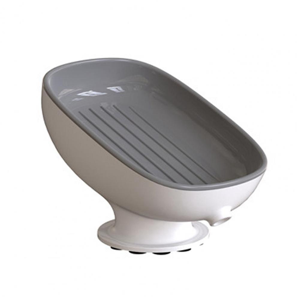 Soap Box Soap Holder Dish Storage Bathroom Drain Holder Plastic Red Soap Box Soap Holder 8.6*8.8*13cm Practical серый