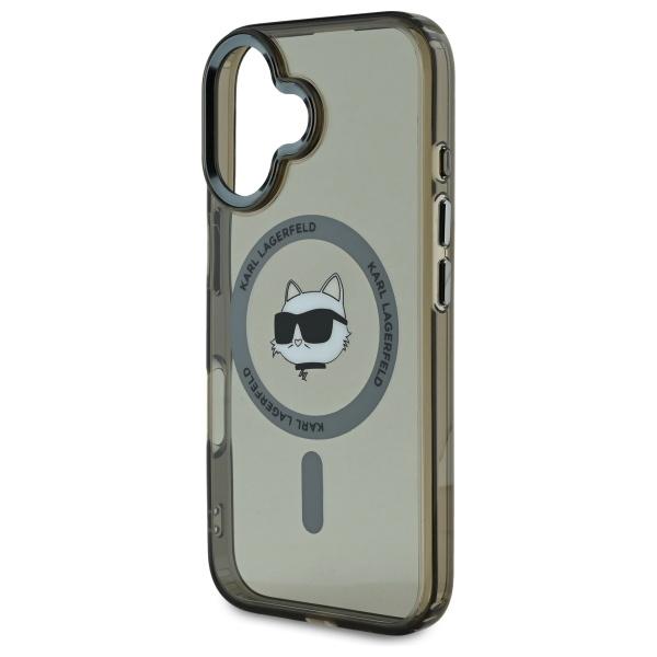 Karl Lagerfeld Klhmp16Mhlschk Iphone16 Plus 6.7 Czarny/Black Hardcase Iml Metal Choupette Head Magsafe