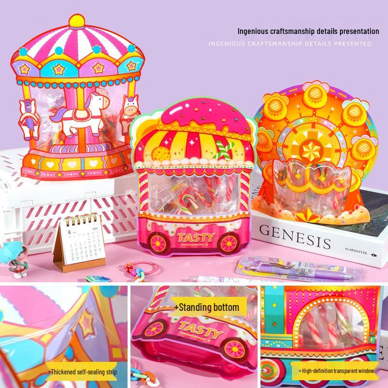 Children's Day Gift Bags - Cute Sealed Kindergarten Packaging for Cookies and Candy Souvenirs