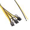 5Pcs For Miner Minging 6Pin + 2Pin Power Supply Cables 1 to 3 Adapter Cables
