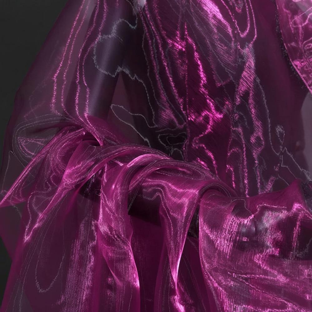 100x150cm Dwukolorowa Tkanina Gradientowa Kolorowa Lekka Tkanina Szyfonowa Przezroczysta Cienka Siatka Organzowa Dekoracyjny Brzeg