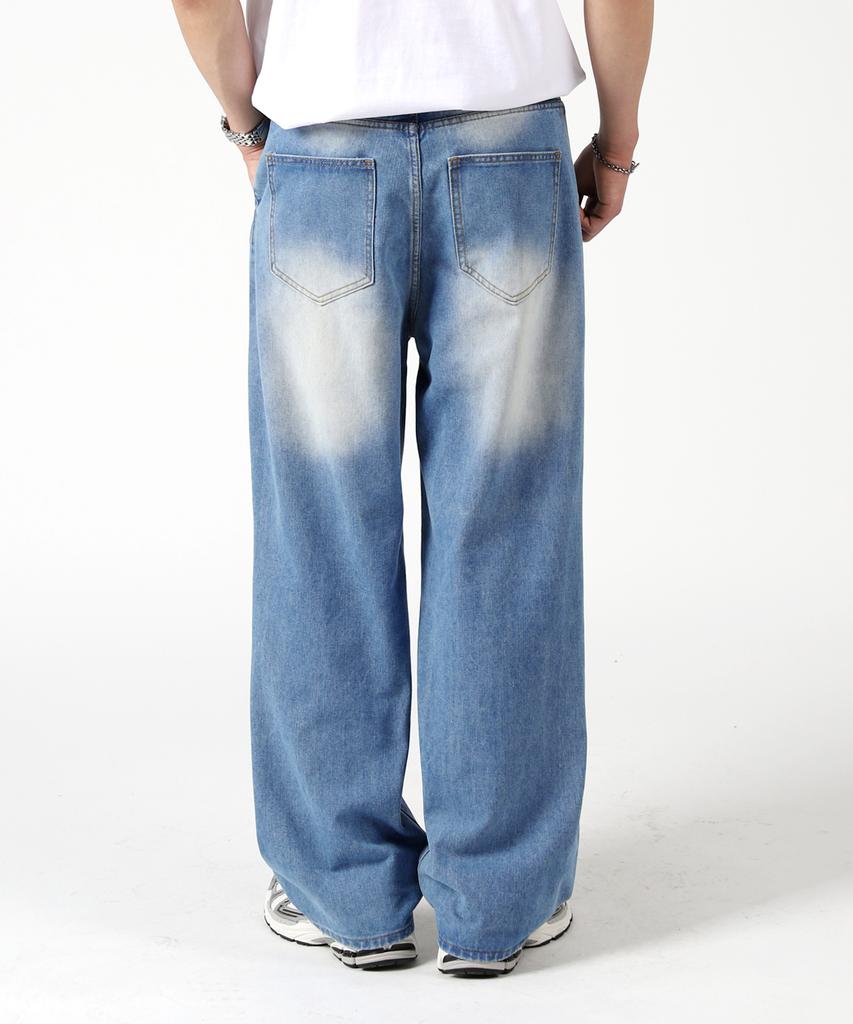 Hapeunain Sunshine Washed Double Pintuck Wide Denim Pants H05Brd_Hxv11318