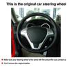 For Hyundai Rohens Coupe 2009 Rohens Coupe Hand Sewing Car Steering Wheel Cover